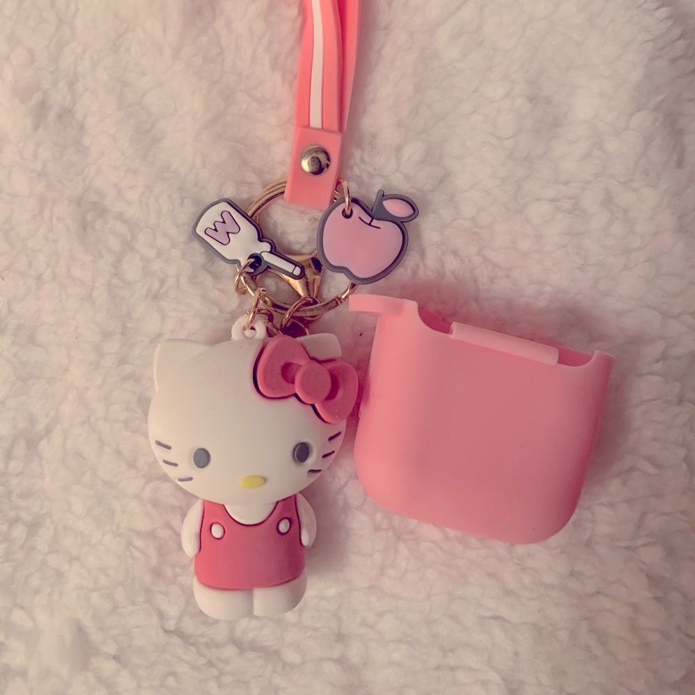 Hello Kitty Airpod Case Cute 3D keychain charm